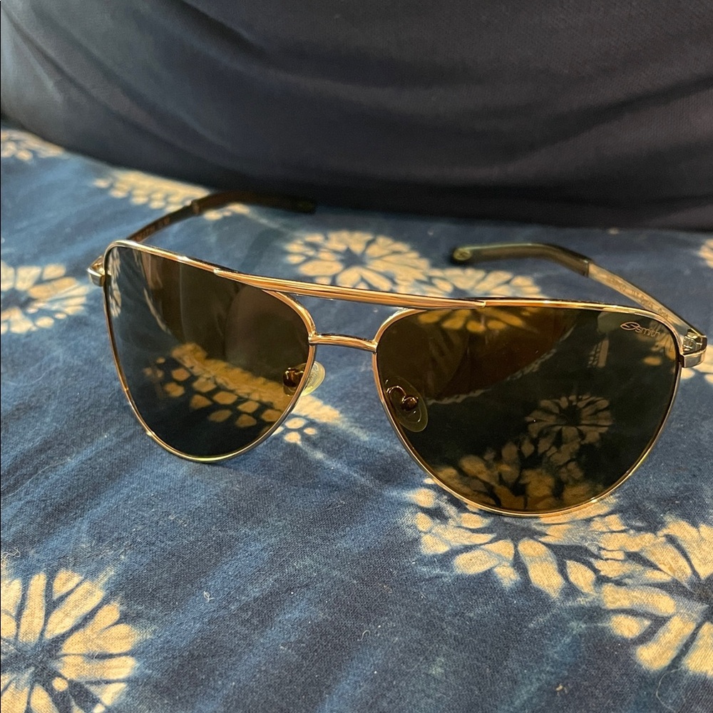 Smith Serpico Gold Aviator Sunglasses